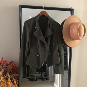 Express military green moto utility jacket